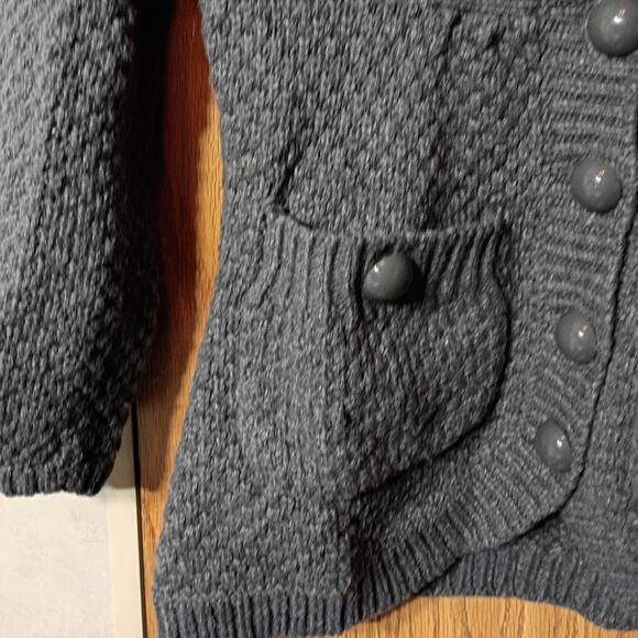 H&M XS Textured Shawl Collar Knit Cardigan Minimalist Quietlux Neutral Layering - Picture 5 of 9